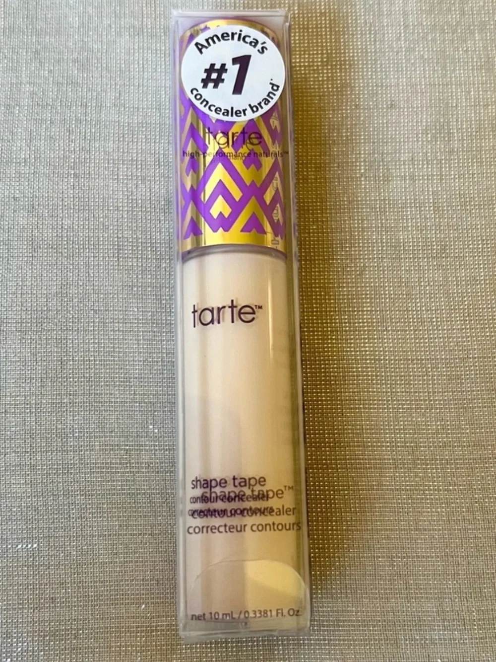 tarte Shape Tape Concealer – Light Cream with Purple & Gold Cap